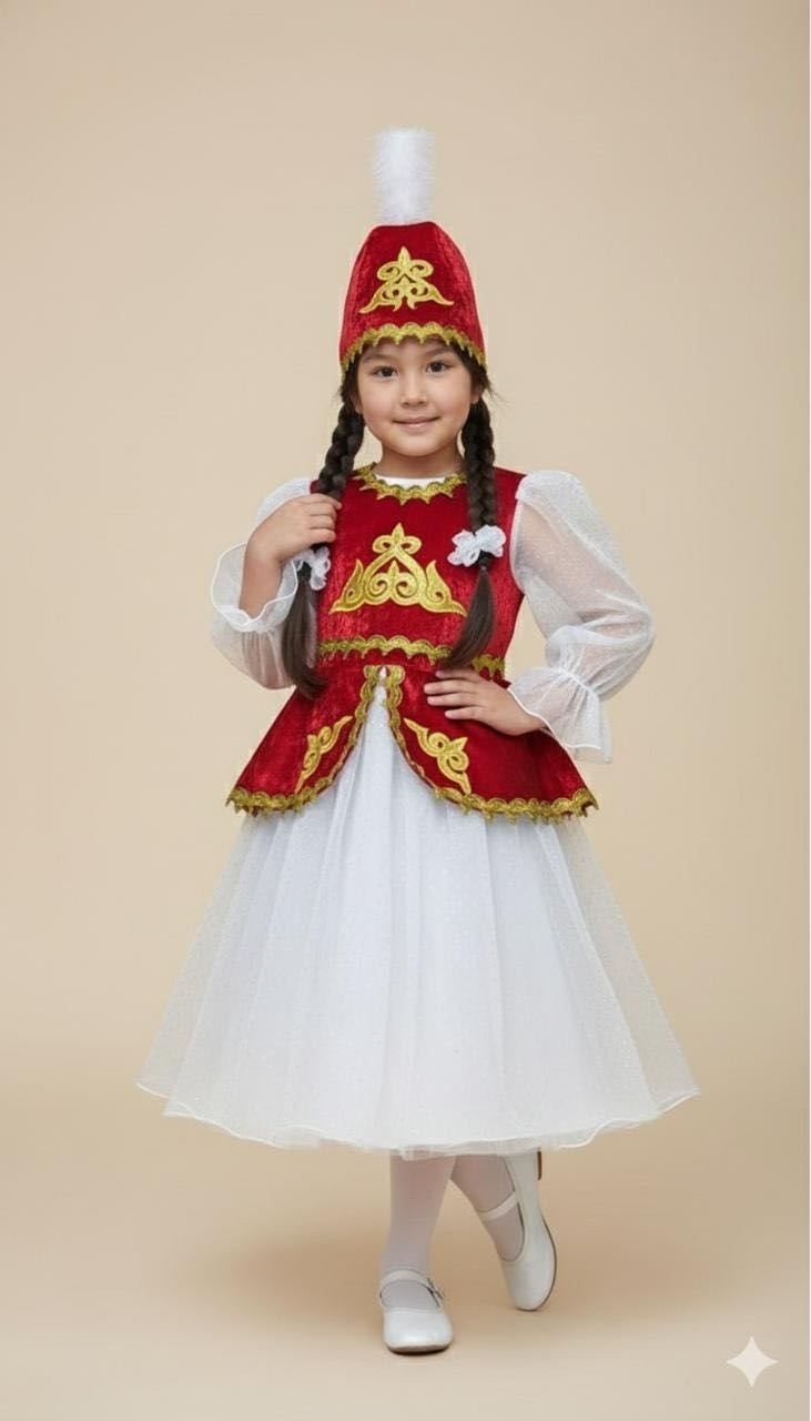 Национальный костюм Fashion collection белый, красный