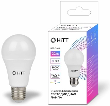 HITT 22W E27, светодиодная, теплый белый