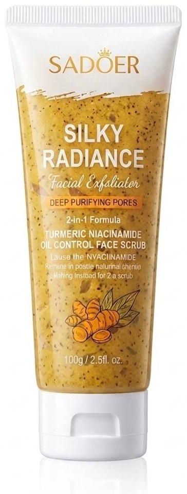 SADOER скраб Turmeric Niacinamide Facial Scrub - Скраб для лица с куркумой и ниацинамидом 100 г