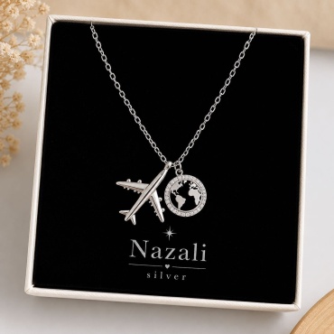Колье Nazali silver 131615659 длина 45 см вес 3.3 г серебро, фианит