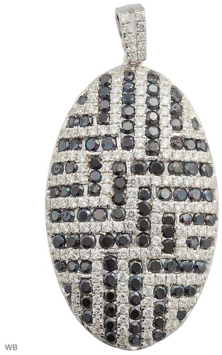 Подвеска Fresh Jewelry МР-Р00465-Х-W-X-X-BW вес 6 г серебро, цирконий