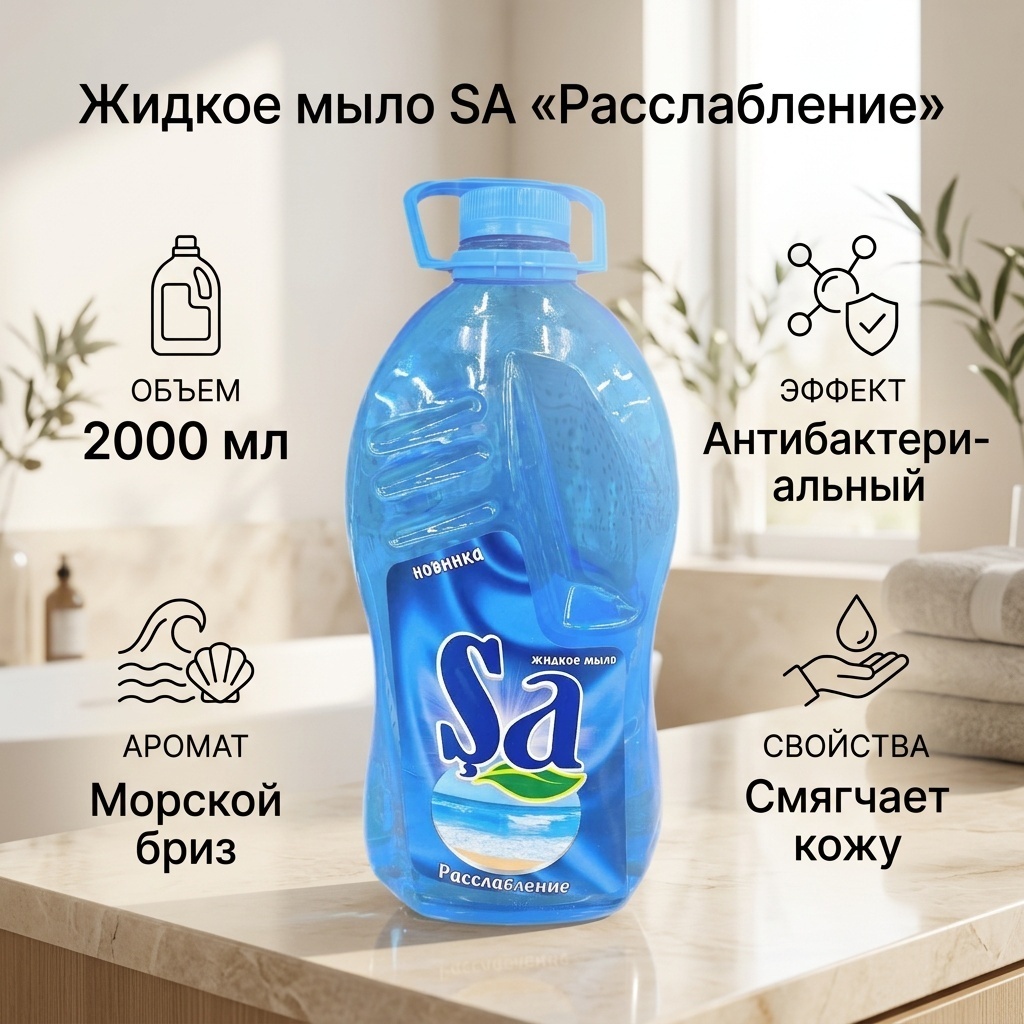 Жидкое мыло туалетное SHA Расслабление Морской 2000 мл