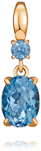 Подвеска ADAMAS 34037758/01-А50-659_1000009105018__ вес 1.06 г золото, топаз