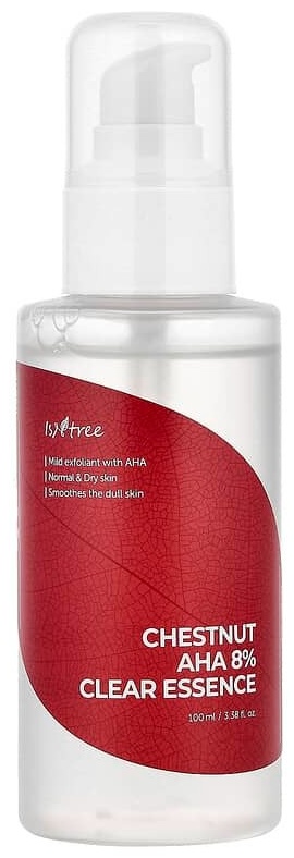 Isntree очищающая эссенция с каштанами и АГК, для нормальной и сухой кожи, 100 мл эмульсия 100 мл