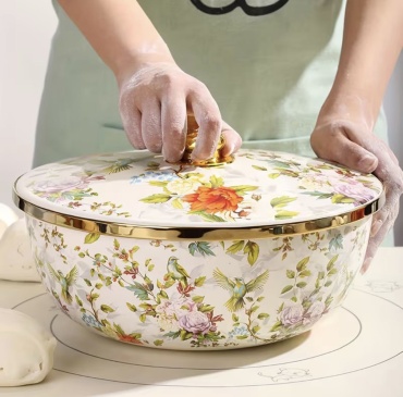 Миска Доляна 29х29 см, пластик, сталь, 1 шт