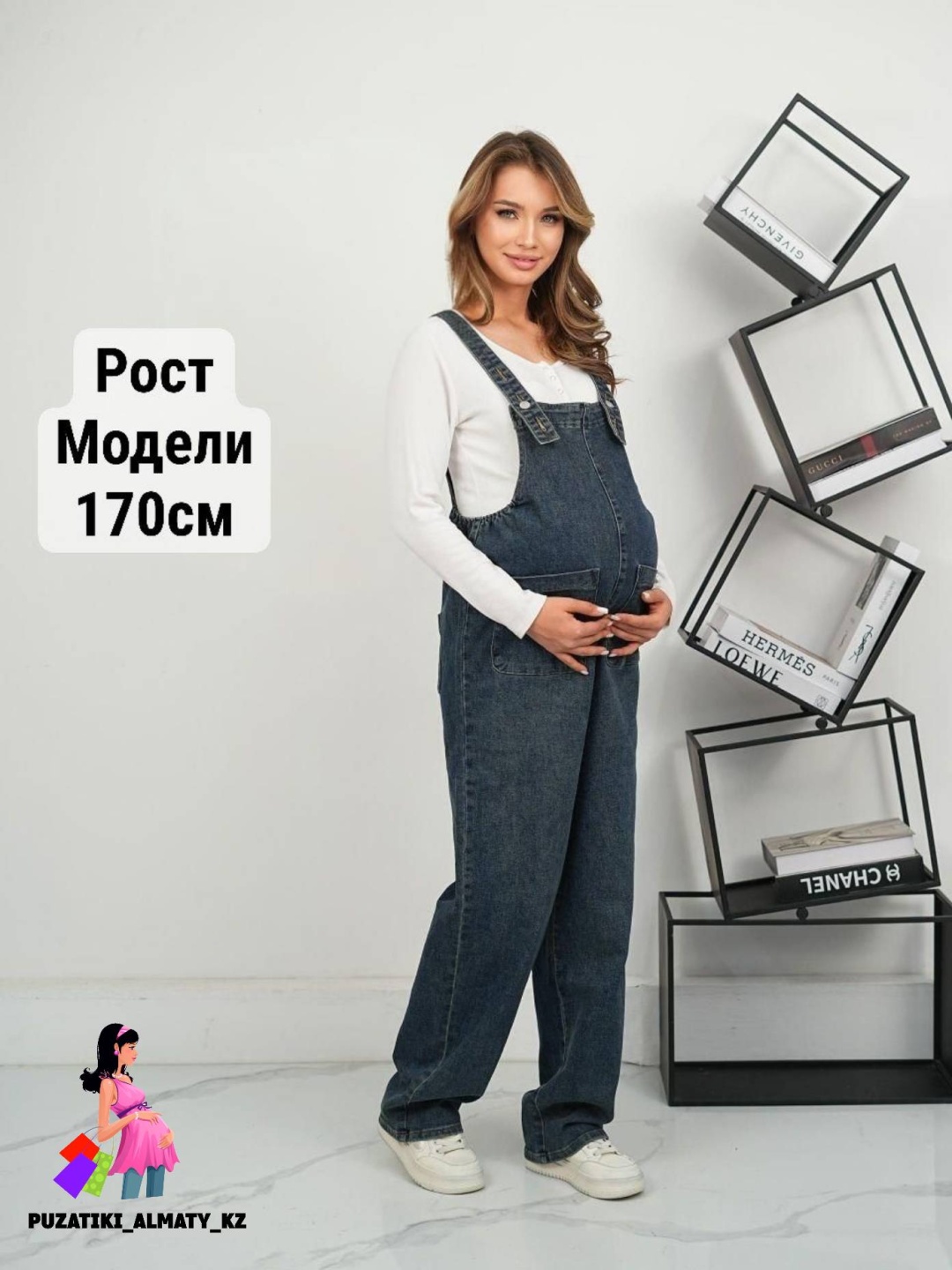 Джинсовый комбинезон Puzatiki синий