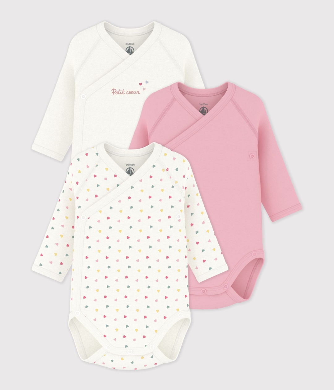 Набор боди Petit Bateau розовый