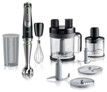 Блендер погружной Braun MQ9185XLI черный, серый