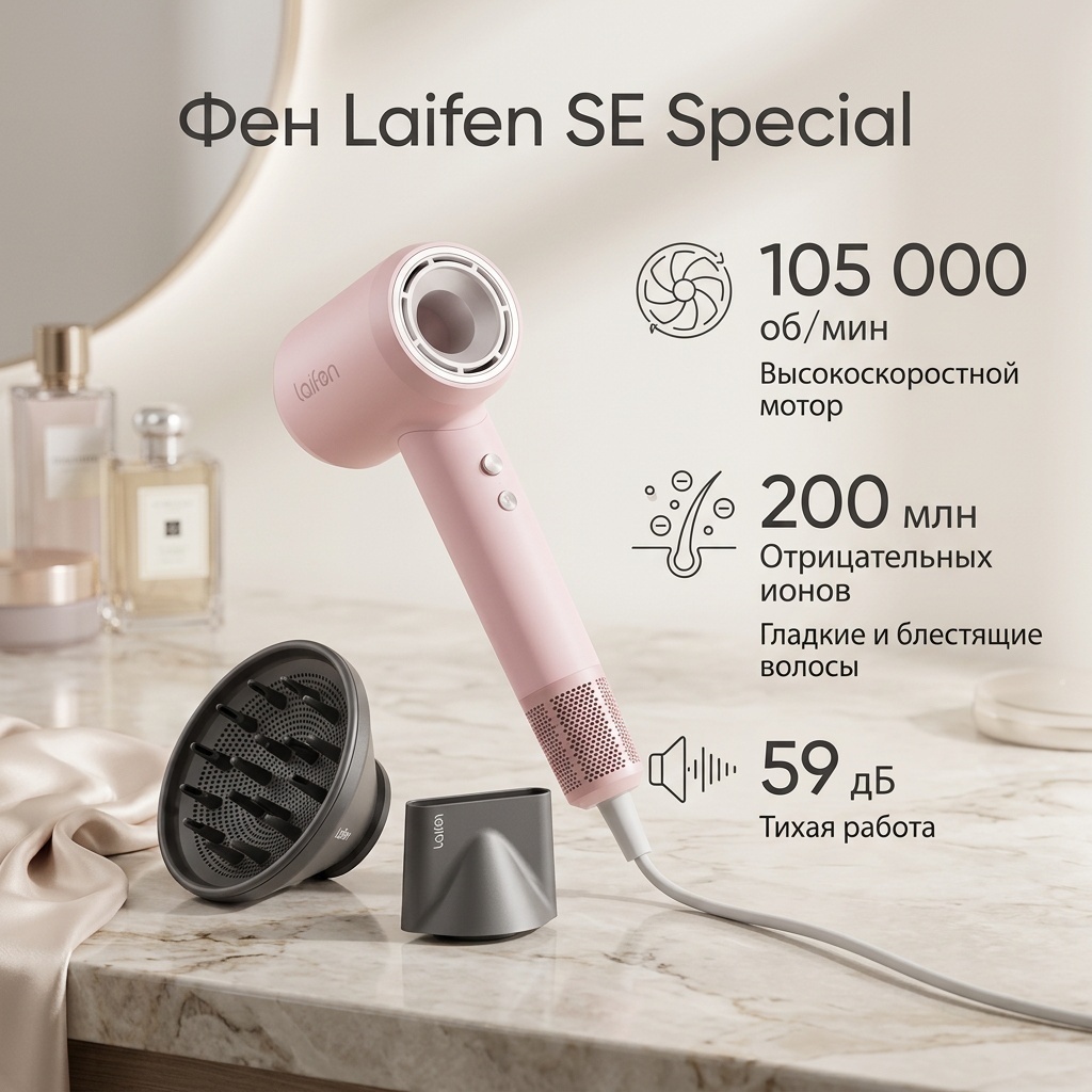 Laifen SE Special фен розовый