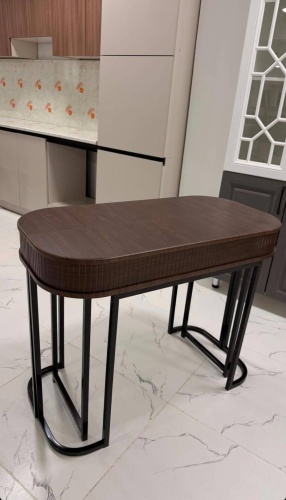 Стол консоль-трансформер ALI HOME Lux 233316426, 400х100x76 см, МДФ, коричневый