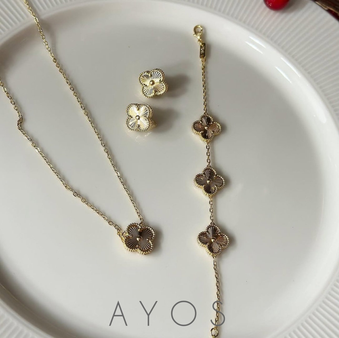 AYOS SET5277 вес 15 г серебро, золото, без вставок