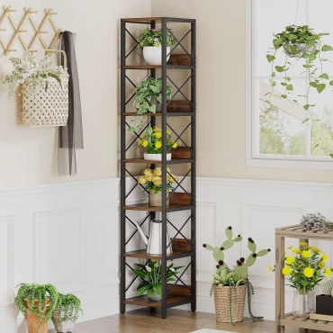 Стеллаж напольный Loft X-Line, 40x30x180 см, коричневый