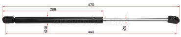 SAT ST-811602B010 упор капота для Hyundai Santa Fe 2005-2012 черный