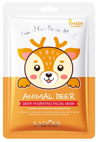 Маска для лица SADOER тканевая Animal Deer 1 шт