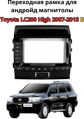 JSD Рамка магнитолы 9" на Toyota LC200 2007-2015 комплектация B для Toyota Toyota LC200 2007-2015 черный