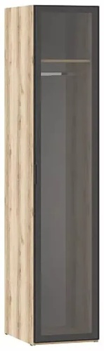 Распашной шкаф Арден 200.02, 45x220х60 см, бежевый, графит