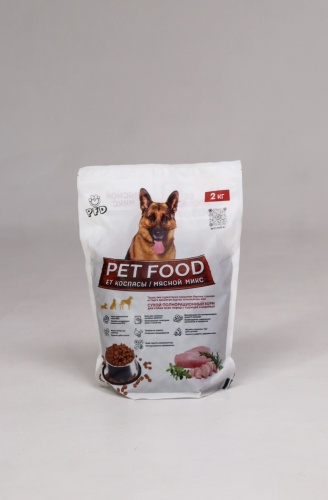 Корм Pet Food Индейка и курица с рисом для взрослых всех пород 2 кг