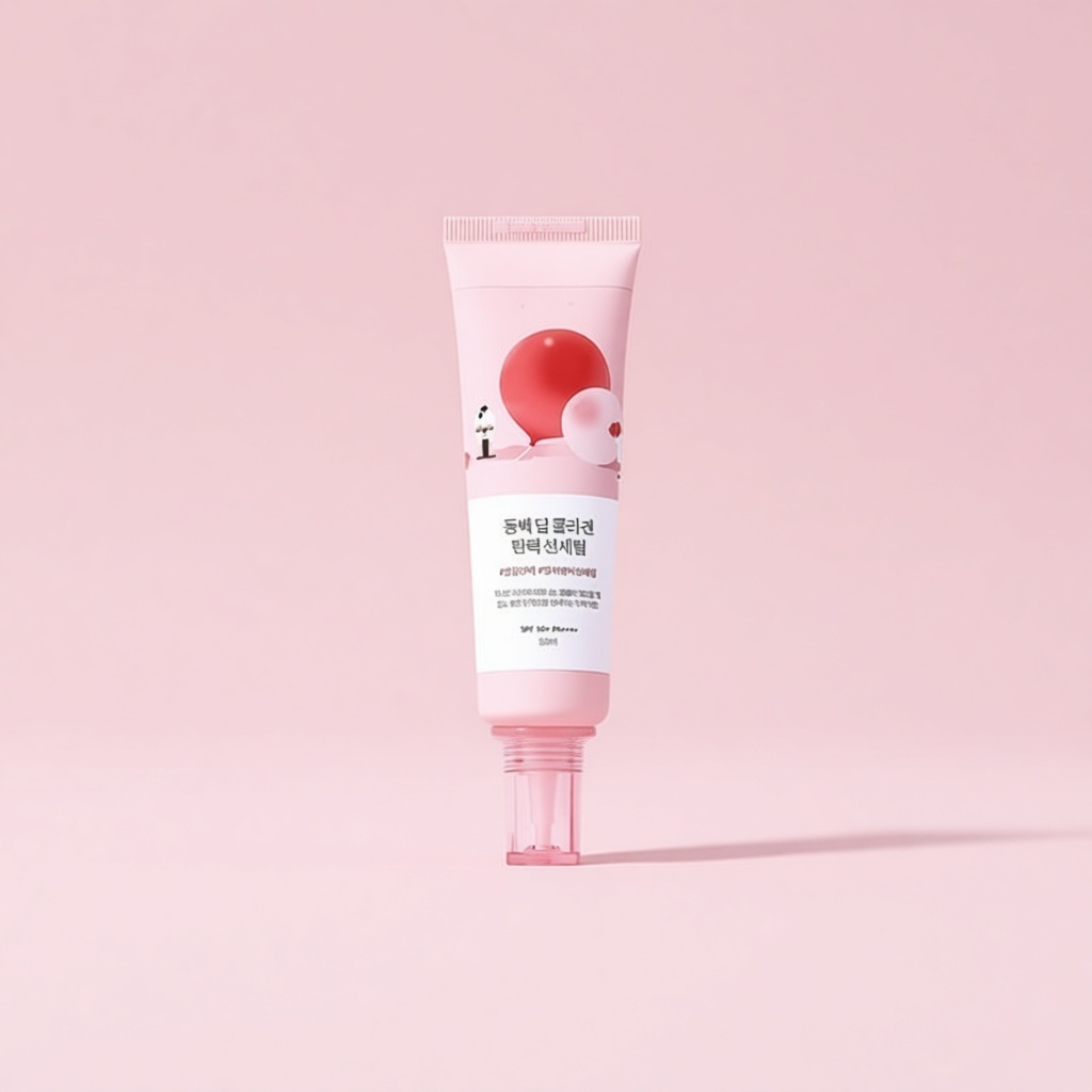 Round Lab крем Camellia Deep Collagen Sun Serum SPF50+ для лица, для зоны декольте 50 мл, фото 3