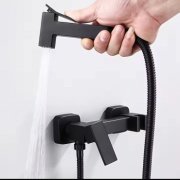 Смеситель для биде Акула 661-CB, нержавеющая сталь, цвет черный