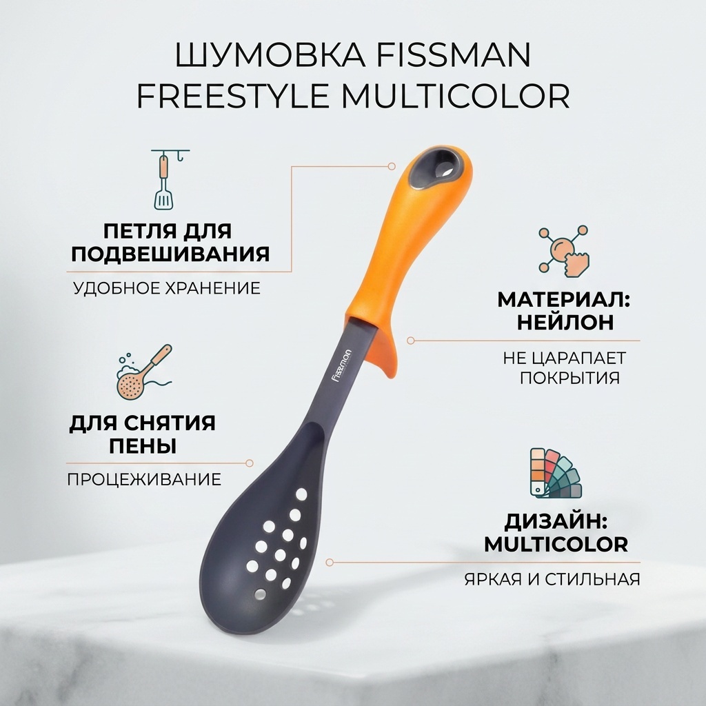 Шумовка Fissman нейлон, 1 шт