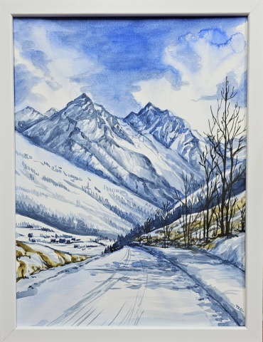 TZG картина Горы Весна 30x40 см