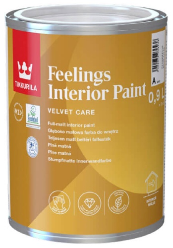 Tikkurila водоэмульсионная Feeling Interior Paint 0.9 л, белый цвет