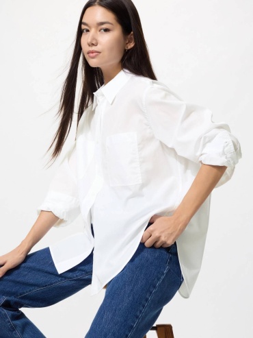 Рубашка Uniqlo белый