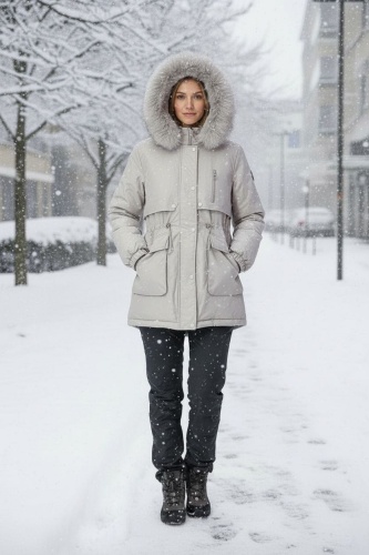 Зимняя куртка Womens fashion светло-серый