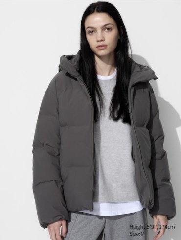Пуховик Uniqlo серый