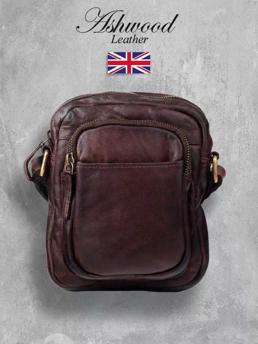 Мини-сумка Ashwood Leather натуральная кожа коричневый