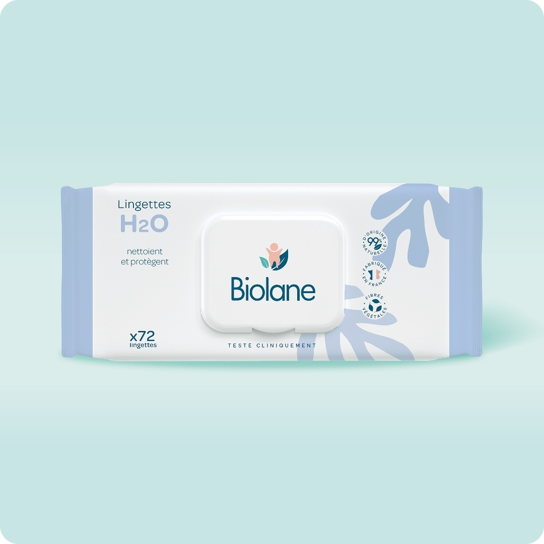 BIOLANE Салфетки очищающие Н2О, 72шт