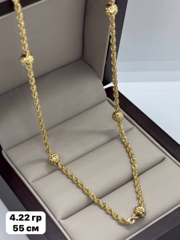 Колье DARI GOLD 12233 длина 55 см вес 4.22 г золото, без вставок