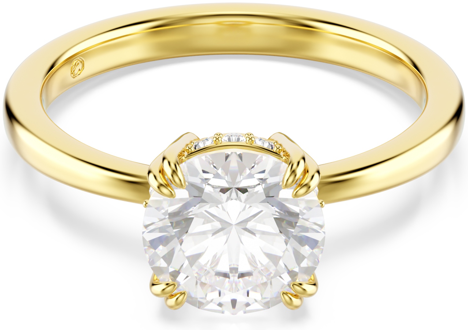 Кольцо Swarovski 5723331 STILLA:RING RND WHITE/GOS 55 размер 17 ювелирный сплав, кристаллы Swarovski