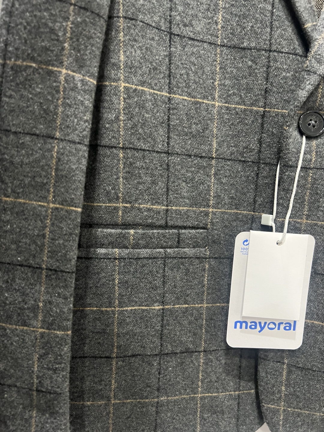 Однобортный Mayoral черный, серый