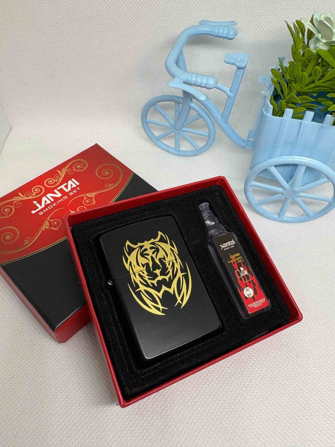 Jiantai бензиновая зажигалка 091089_zver, металлический сплав