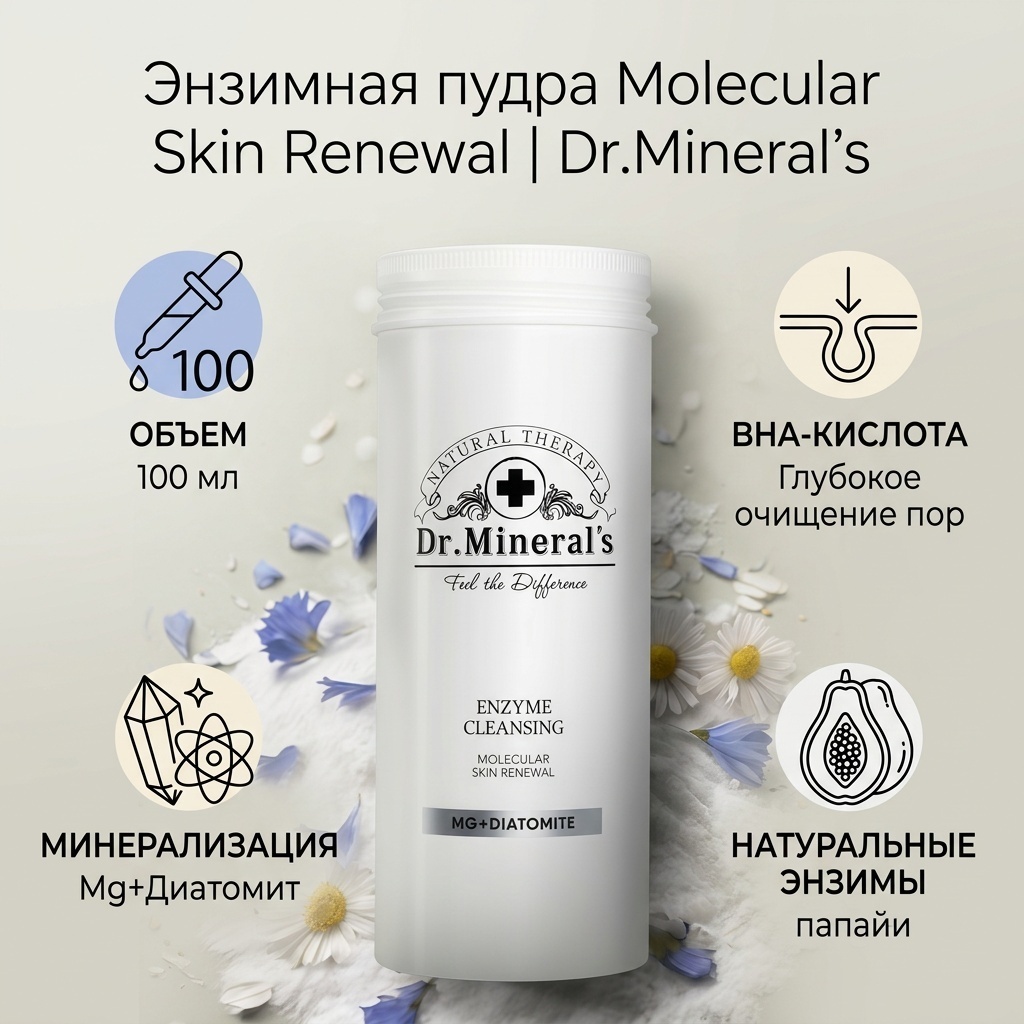 Dr.Mineral’s Molecular Skin Renewal энзимная пудра 100 мл