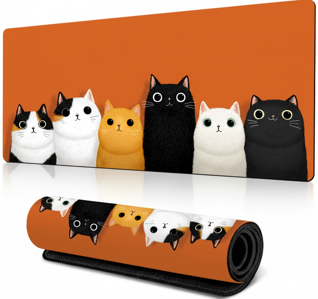 Коврик для мыши DART CATS ORANGE 900x400x3 мм мультиколор