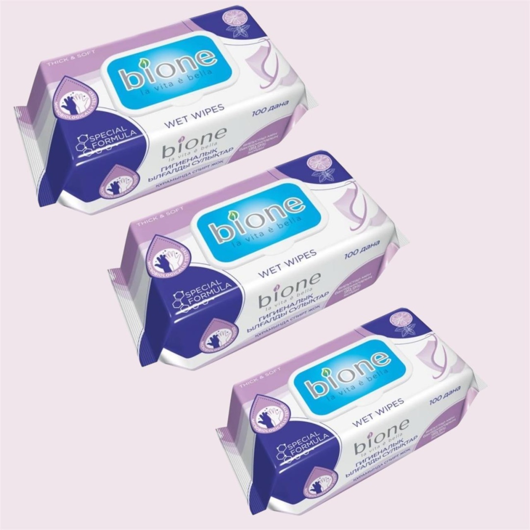 Влажные салфетки Bione Special Formula 100 шт
