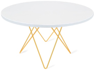 Журнальный столик ТЭТАХОУМ TT70/TU37, 70x70x46 см, белый, золотой