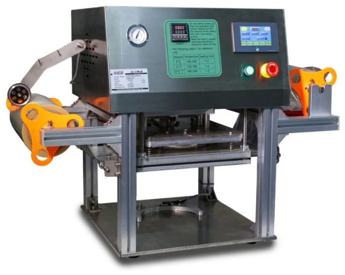Запайщик лотков Hualian Machinery полуавтоматический запайщик ведер HLBS-120 (Ø 184 мм)