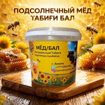 Природный мед Акколя мед подсолнечный 700 г