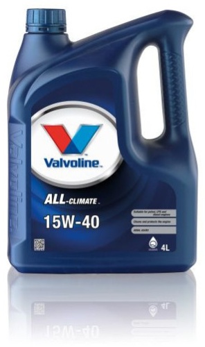 Полусинтетическое VALVOLINE All-Climate SAE 15W-40 SL/CF моторное масло 15W-40 4 л
