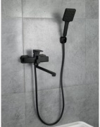 Смеситель для ванны Luxury 63-9, нержавеющая сталь, цвет черный