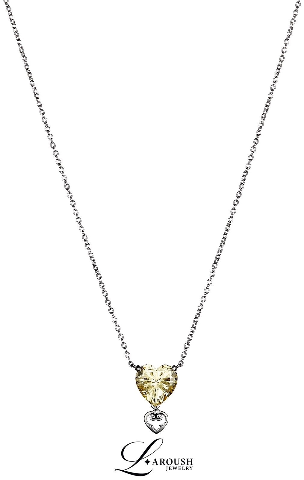 Колье Laroush Jewelry NK0201077SSPR000 длина 40 см вес 4.75 г серебро, циркон