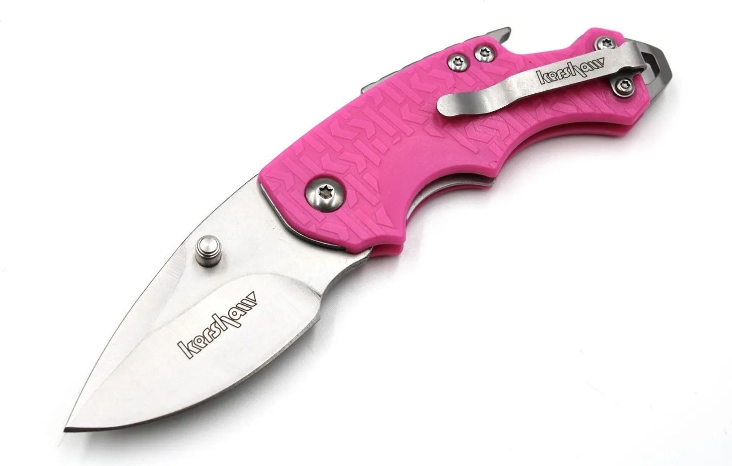 Нож универсальный HYDRABLADES Kershaw Shuffle розовый, лезвие: нержавеющая сталь 1 шт
