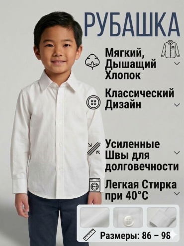 Рубашка Rodeng белый