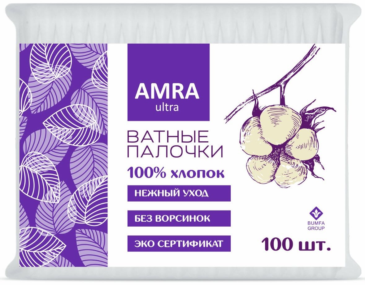 Amra ватные палочки Ultra 100 шт