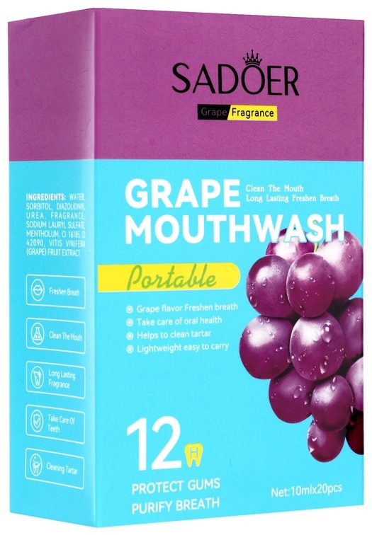 SADOER Grape Mouthwash ополаскиватель ягодный 200 мл