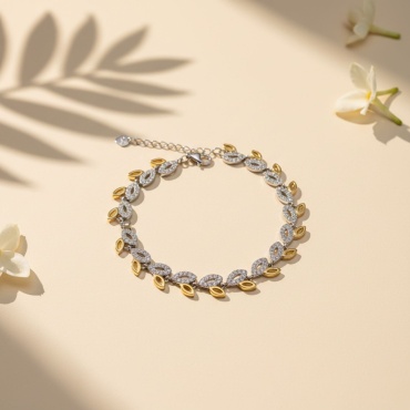 BAQYT «Glamour» BT-3006 длина 18 см, вес 12 г серебро, плетение якорное