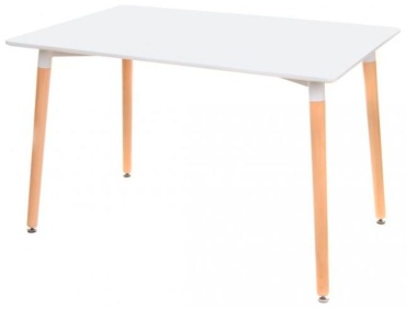 Обеденный стол ATAL FURNITURE Прайз, 140х80x75 см, МДФ, белый